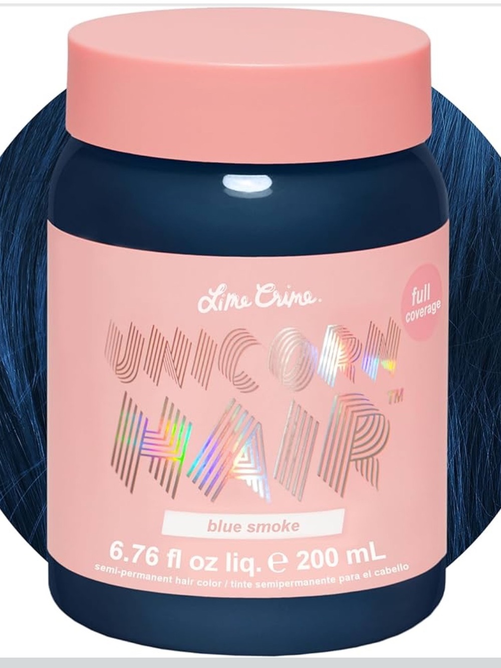 NIB Lime Crime ‘Blue Smoke’ Unicorn Hair Color 6.76 Fl oz sealed